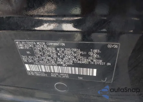 2006 Toyota Rav4 from USA, damaged, VIN JTMZD33VX66007922